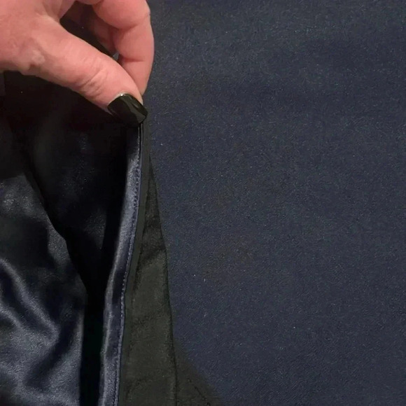 Ted Baker gorgeous like new dress wow in love size 2 xs navy/black two tone - Picture 3 of 3